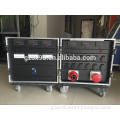 high power supply box with voltage meters display